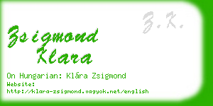 zsigmond klara business card