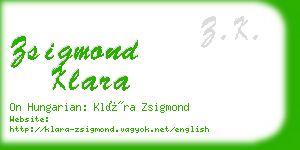 zsigmond klara business card